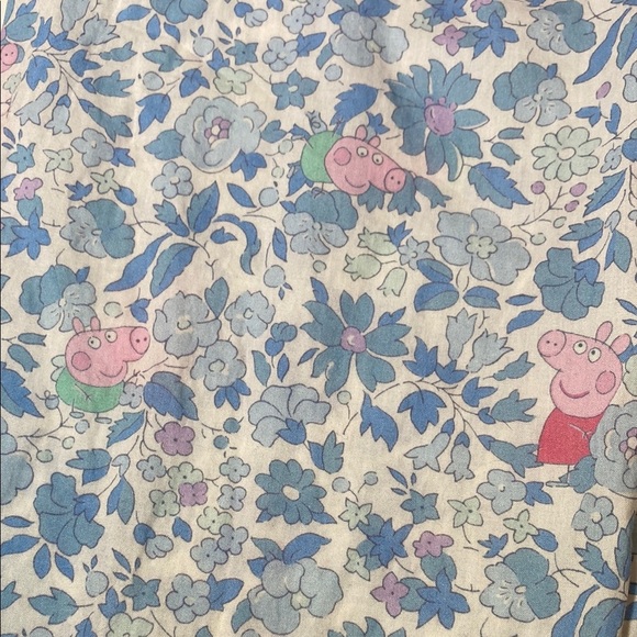 Trotters Floral Pajama Bottoms Toddler 2/3 Peppa Pig Blue Floral - Picture 3 of 5